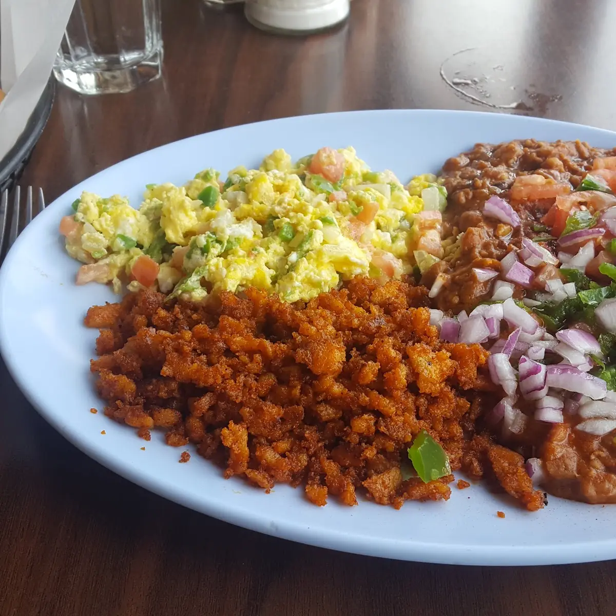 Spicy Meat Scrambled Eggs