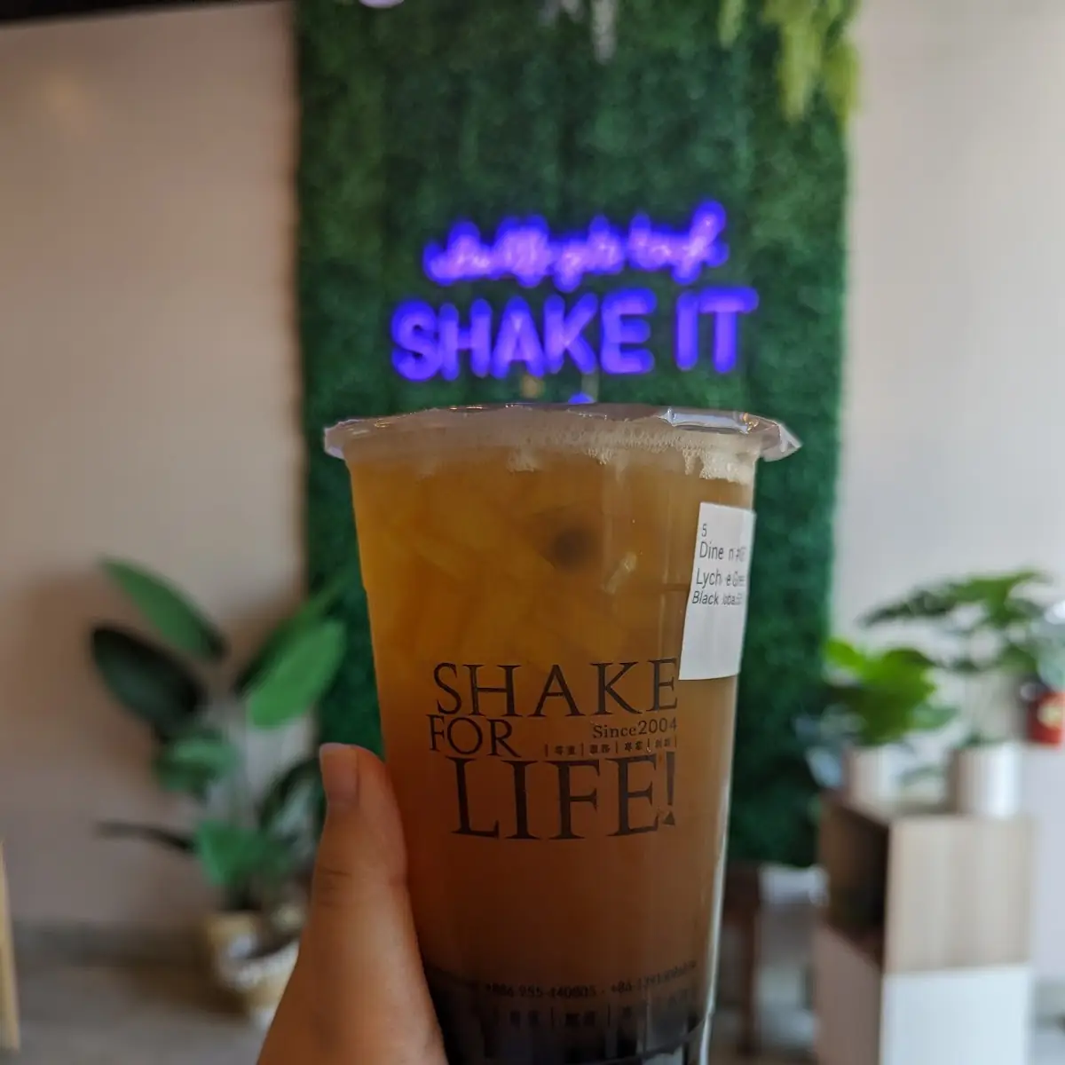 Lychee Green Tea with Boba