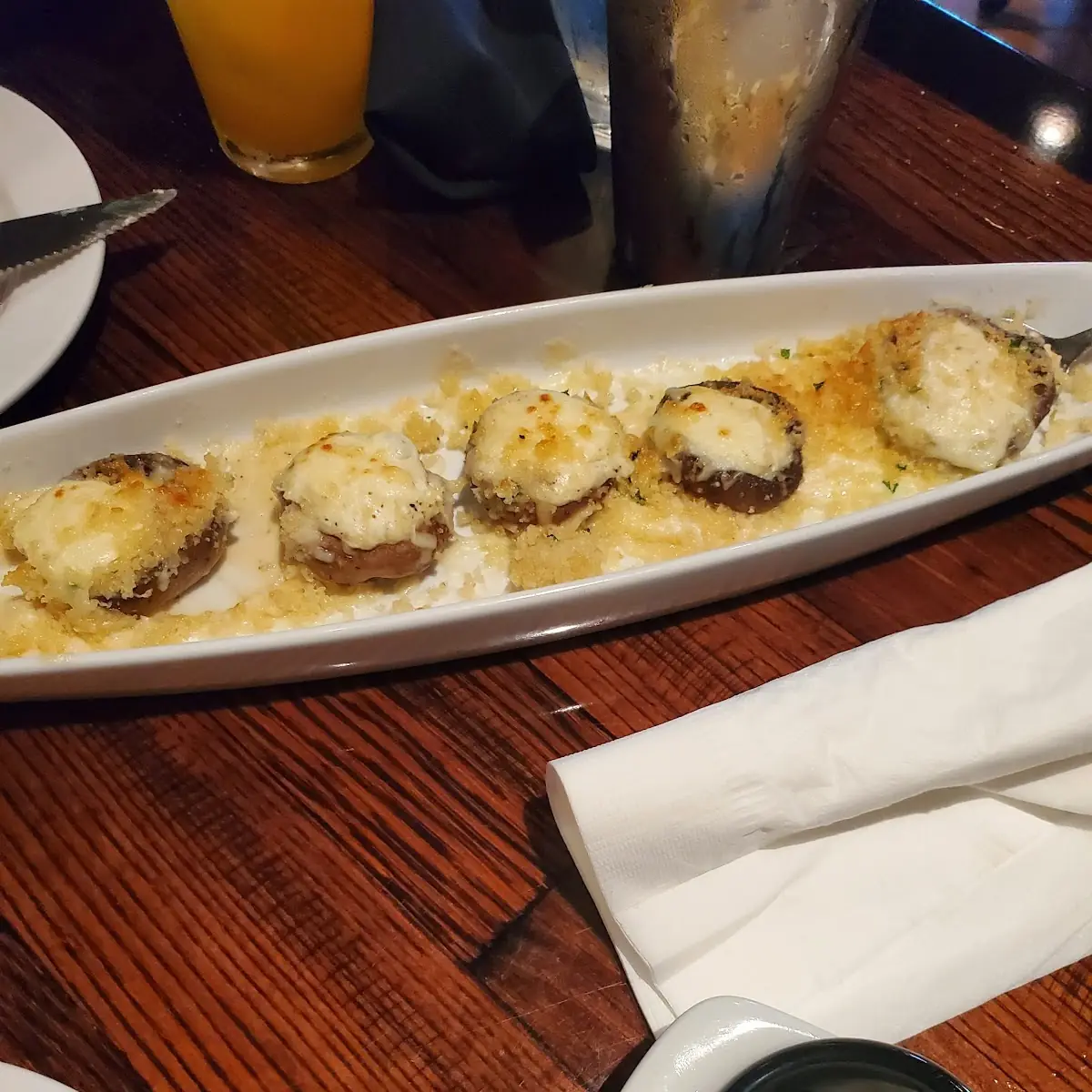 White Cheddar Stuffed Mushrooms