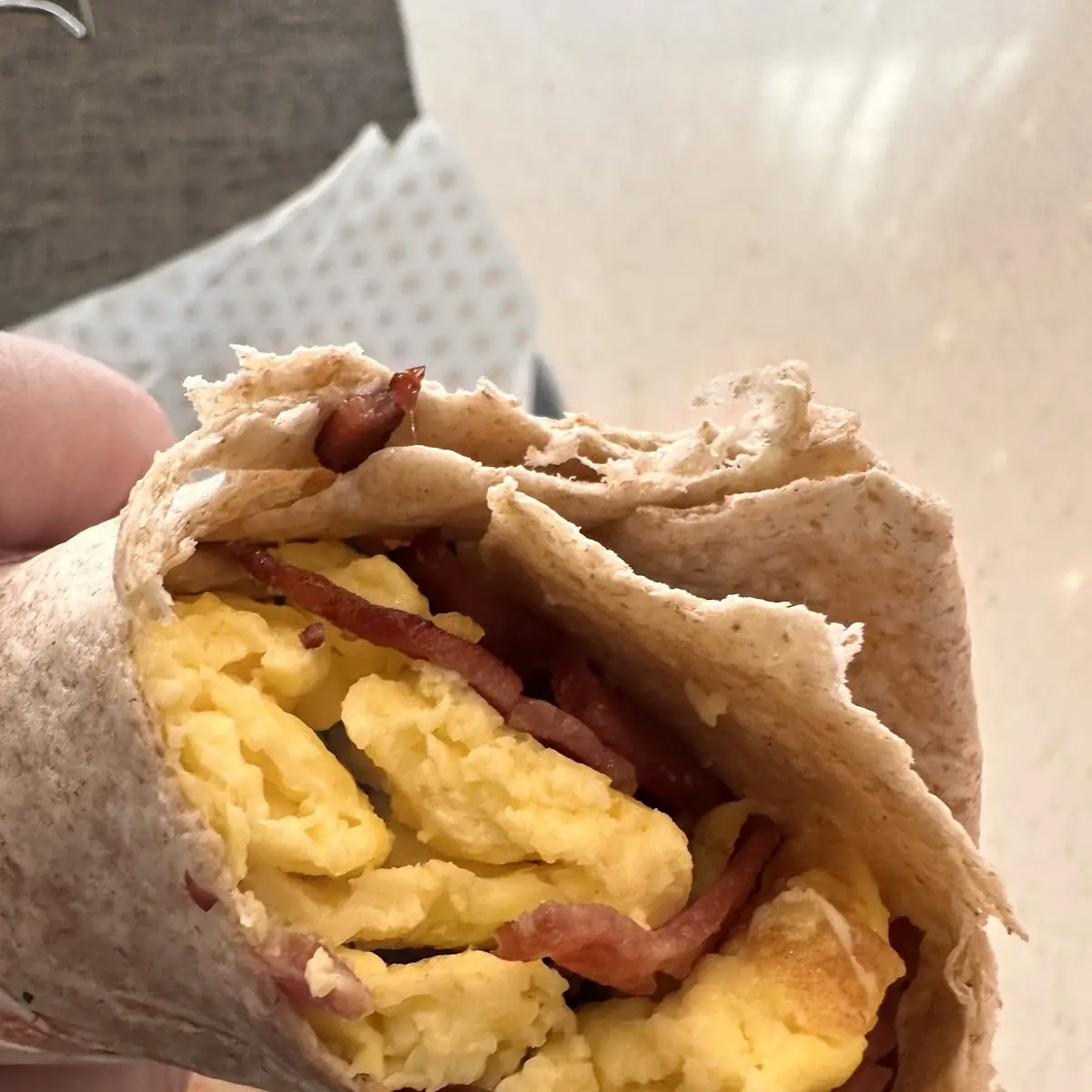 Bacon Egg and Cheese Burrito
