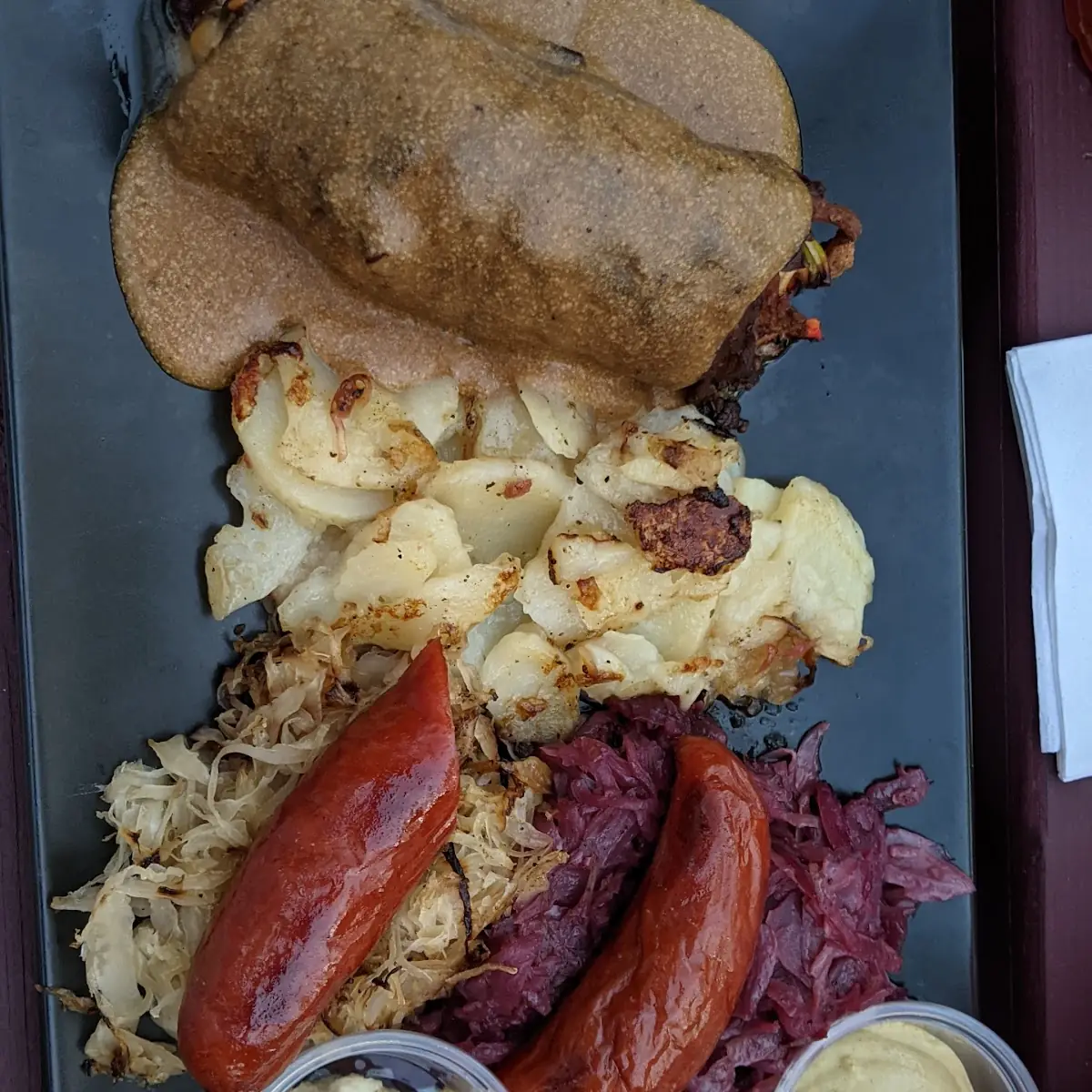 Rouladen with German Potato Salad and Rotkraut