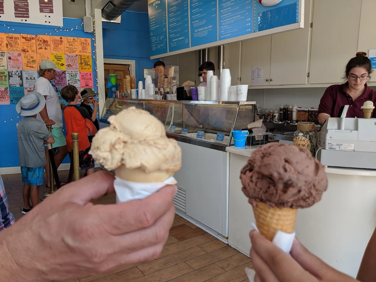 Caramel and Chocolate Ice Cream