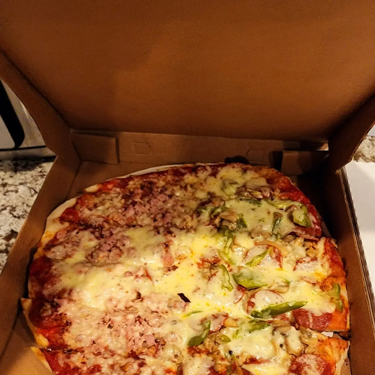 1 2 Supreme Pizza &1 2 Meat Pizza