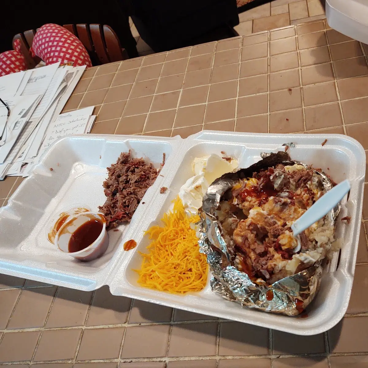 Baked Potato with Chopped Beef