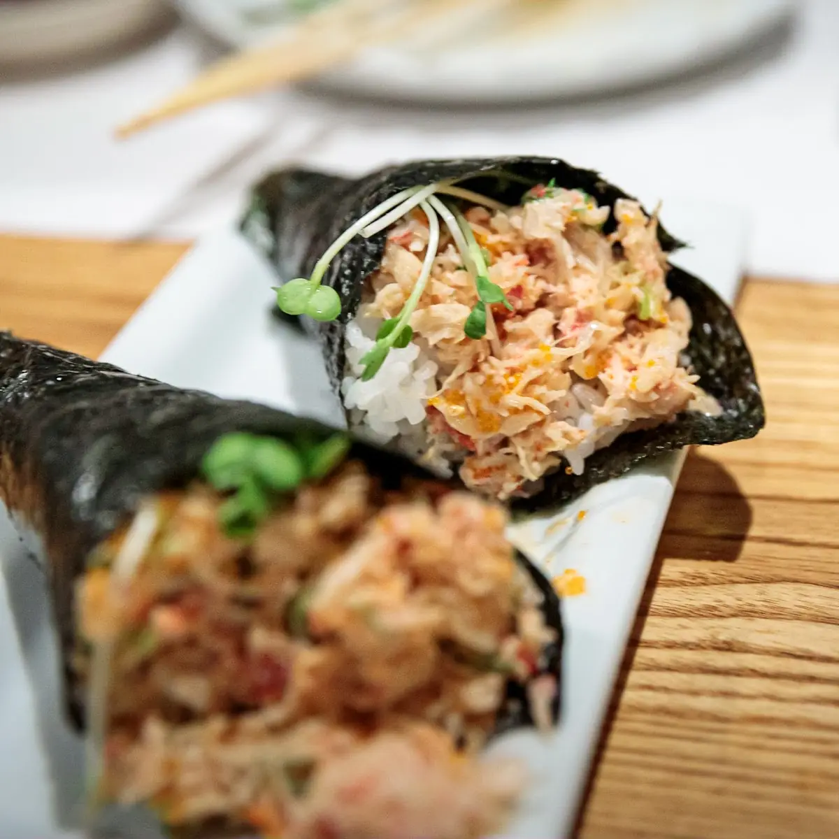 Spicy Yellowtail and Spicy Salmon Roll