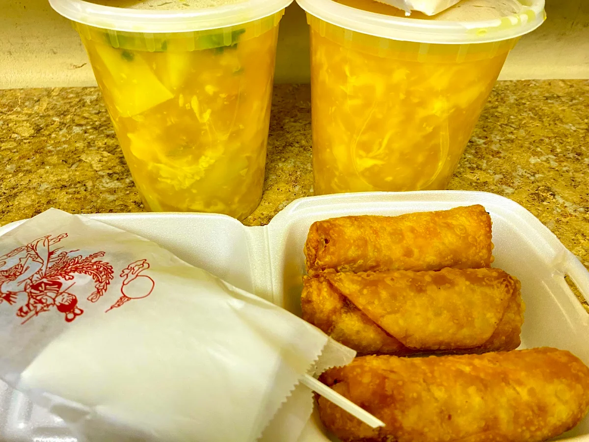 Egg Rolls Egg Drop Soup Egg Drop Won Ton Soup Pan Fried Noodles