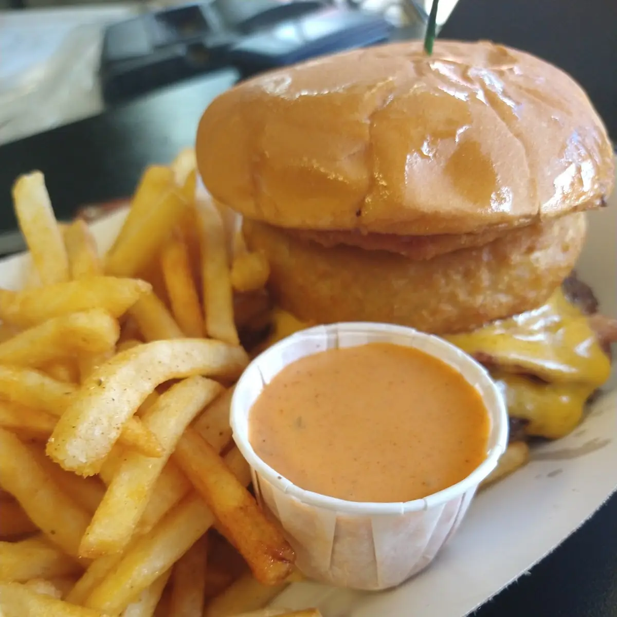 BBQ Bacon Burger Basket