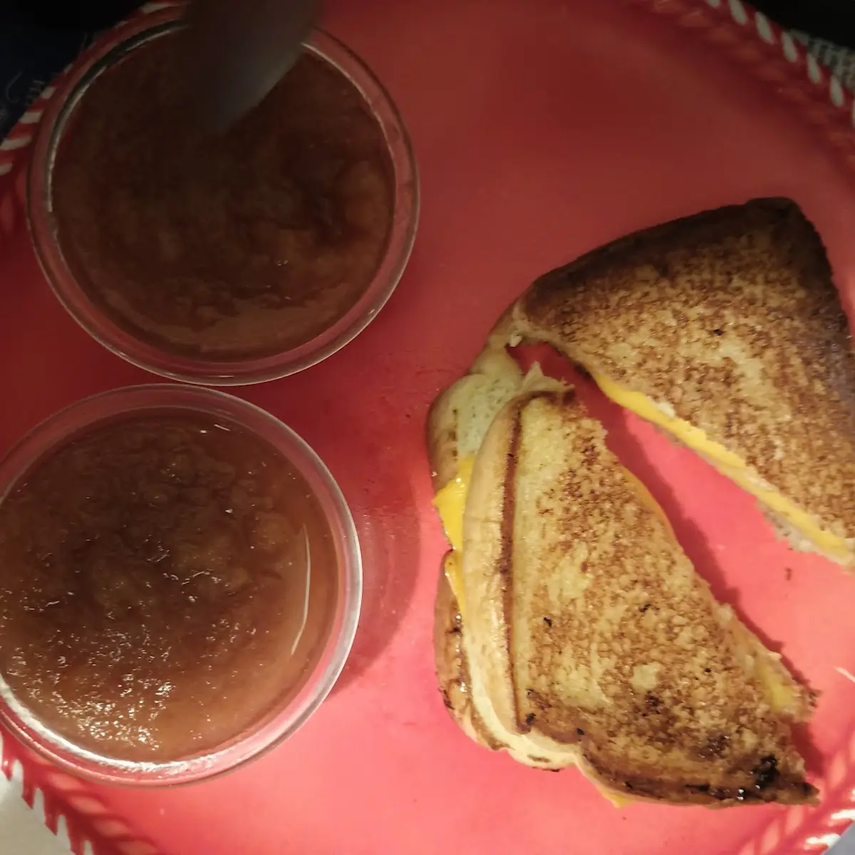 Grilled Cheese with Apple Sauce