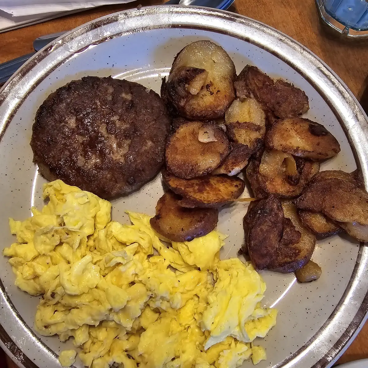 Scrambled Eggs Potatoes Sausage