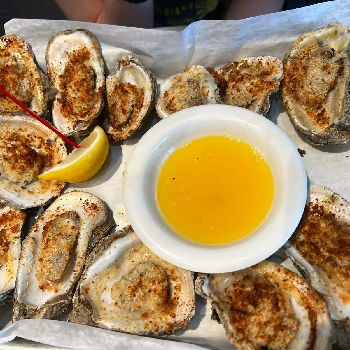 Baked Oysters on the Half Shell Sampler Platter
