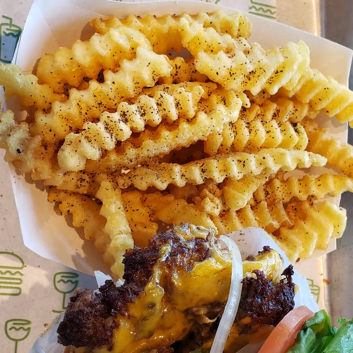 Double Cheeseburger and Fries