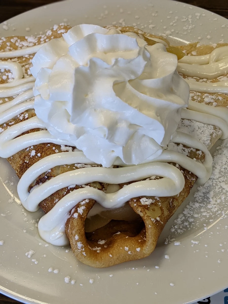 Peche and Cream Crepe