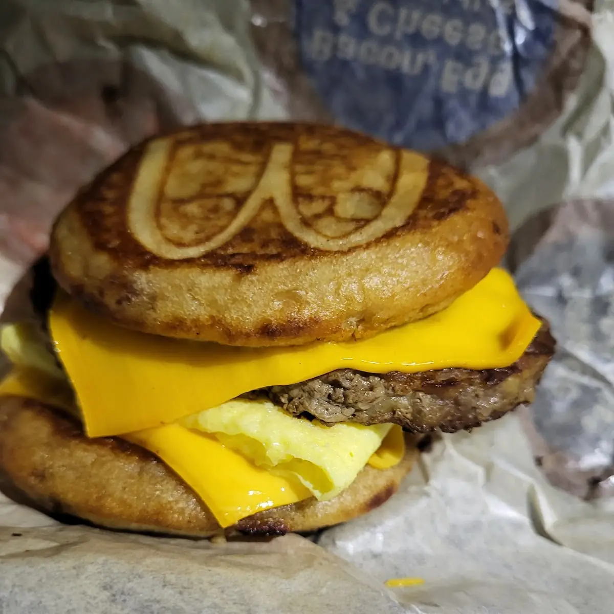 Steak Egg and Cheese mc Giddle