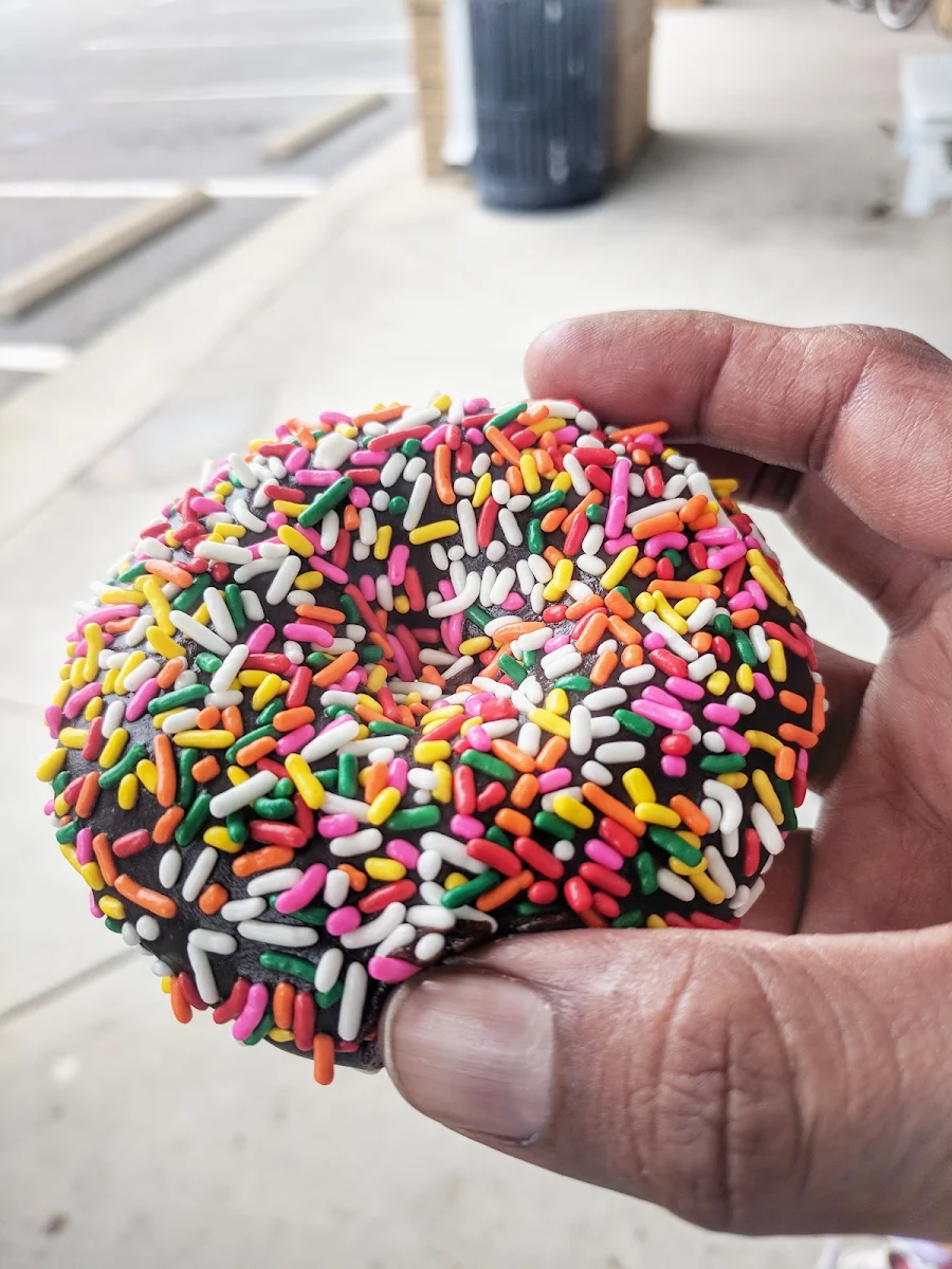 Chocolate Icing and Rainbow Sprinkles