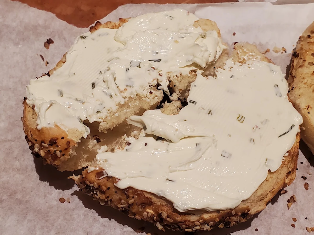 Everything Bagel with Chive and Onion Cream Cheese