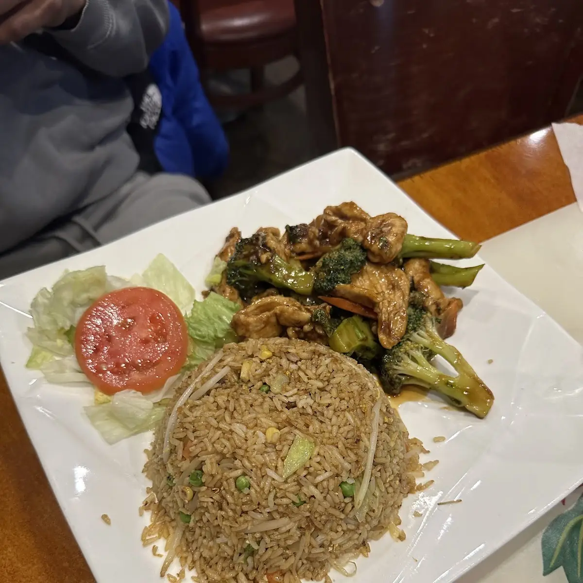 Pork Fried Rice with Chicken Broccoli