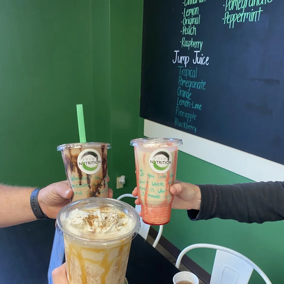 Pumpkin Cinnamon Roll Shake and Strawberry Cheesecake Shake
