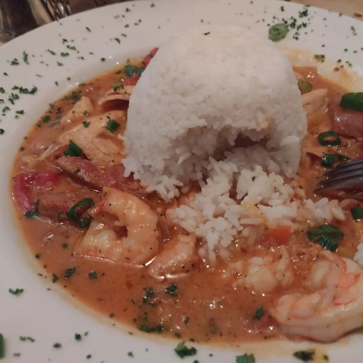 Shrimp and Chicken Gumbo with Brown Rice