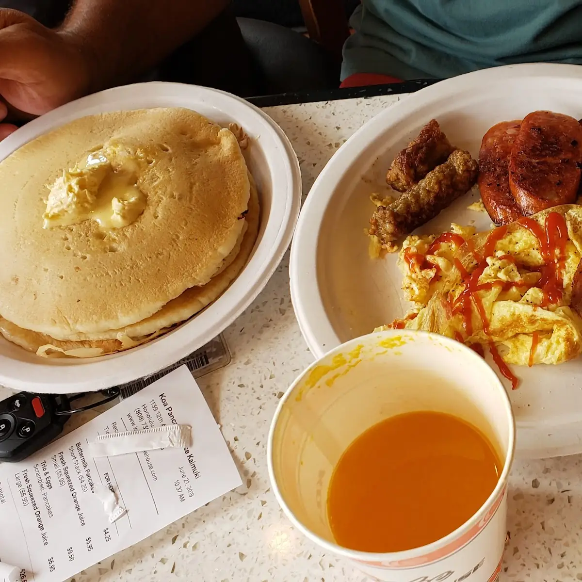 Two Eggs Bacon and Pancakes