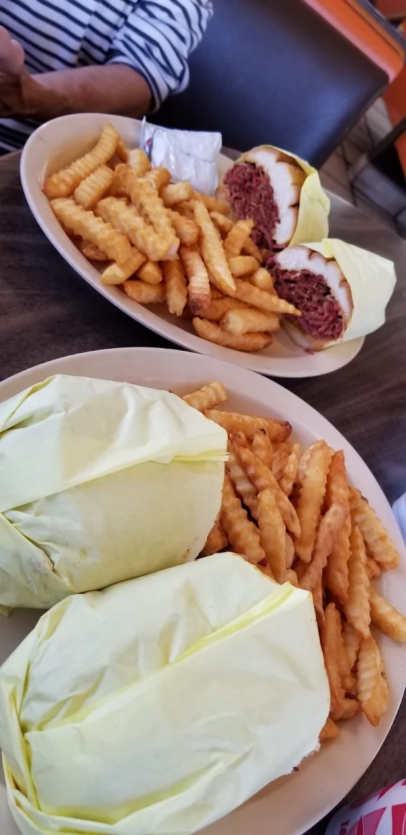 Pastrami Burger and Fries