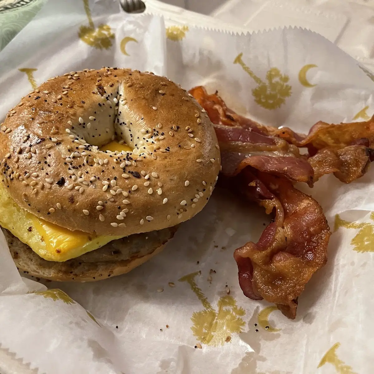 Everything Bagel Sandwich with Sausage