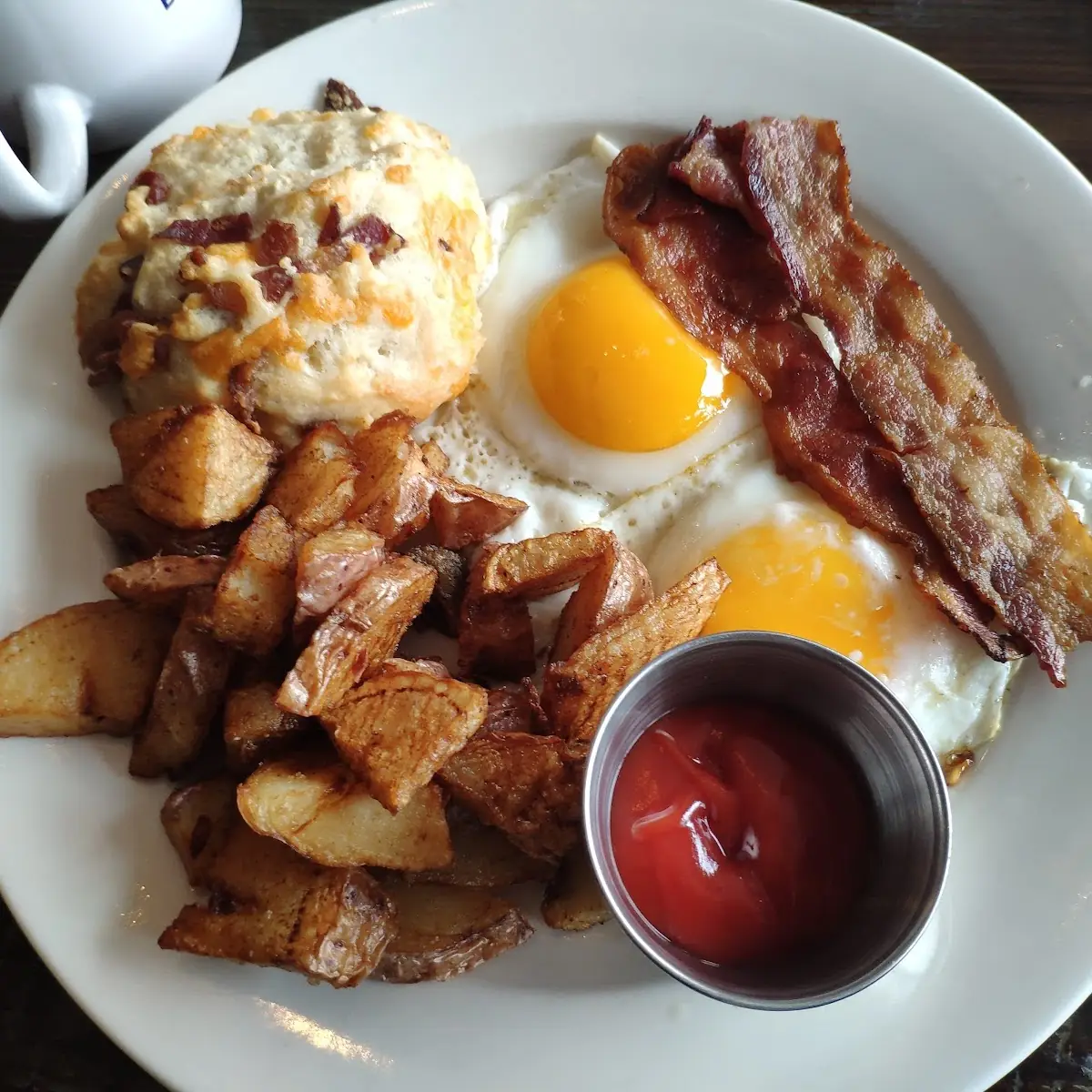Scrambled Eggs Bacon Potatoes
