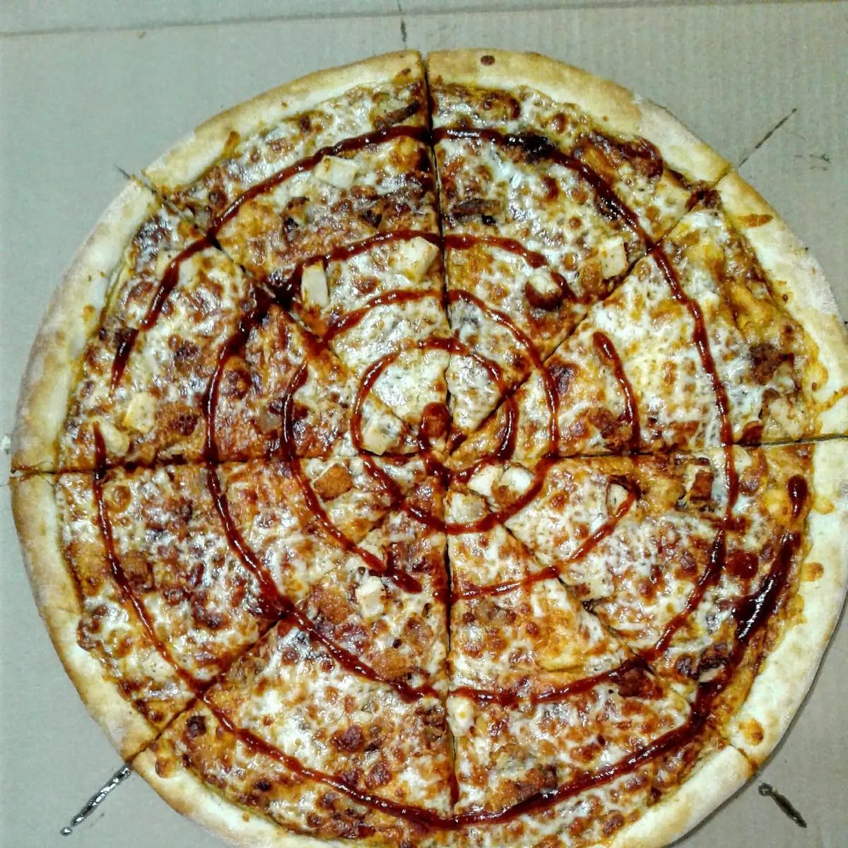 BBQ Chicken Finger Pizza