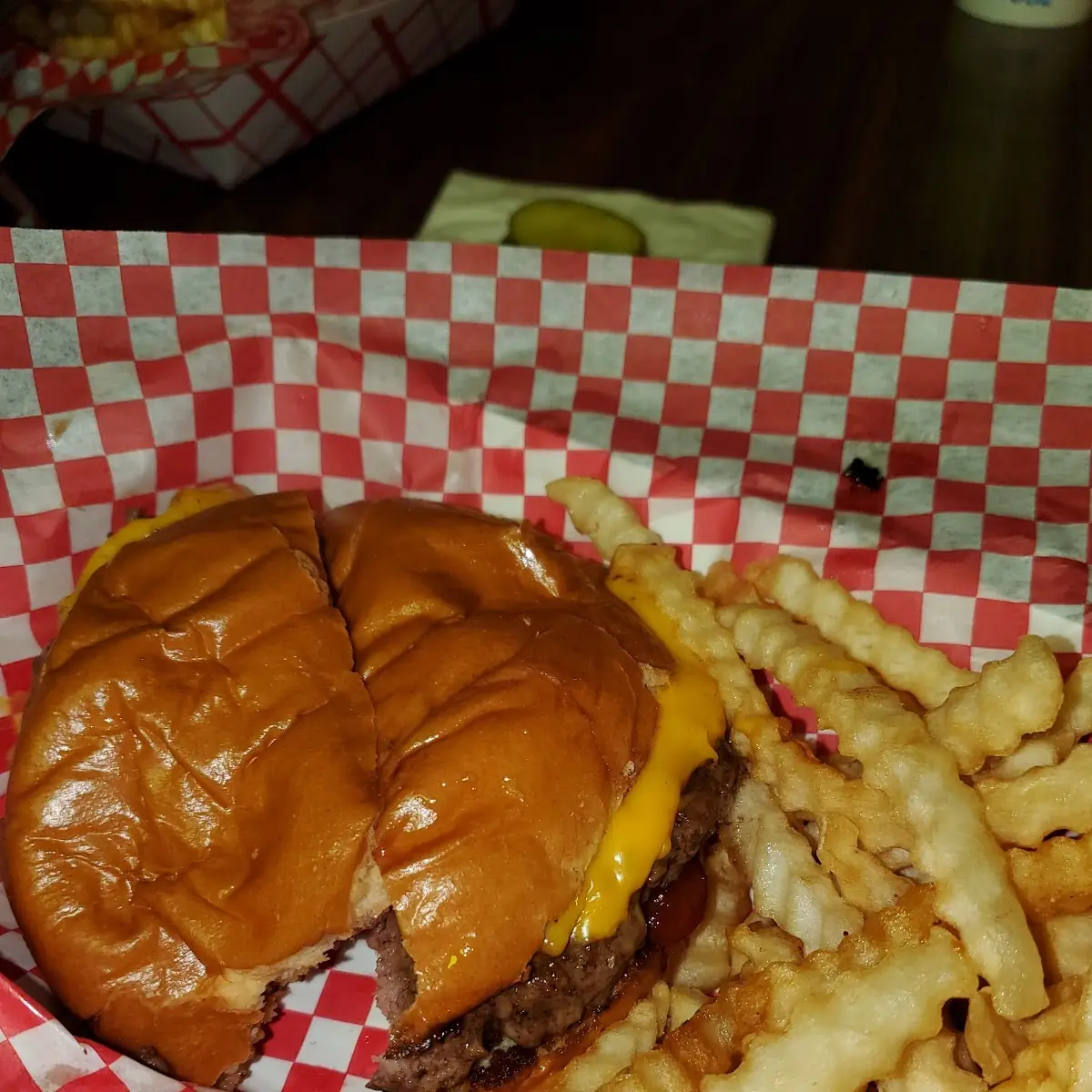 Cheee Burger and Fries