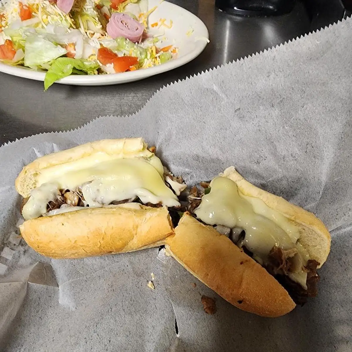 Philly Cheesesteak Beef or Chicken with a Side