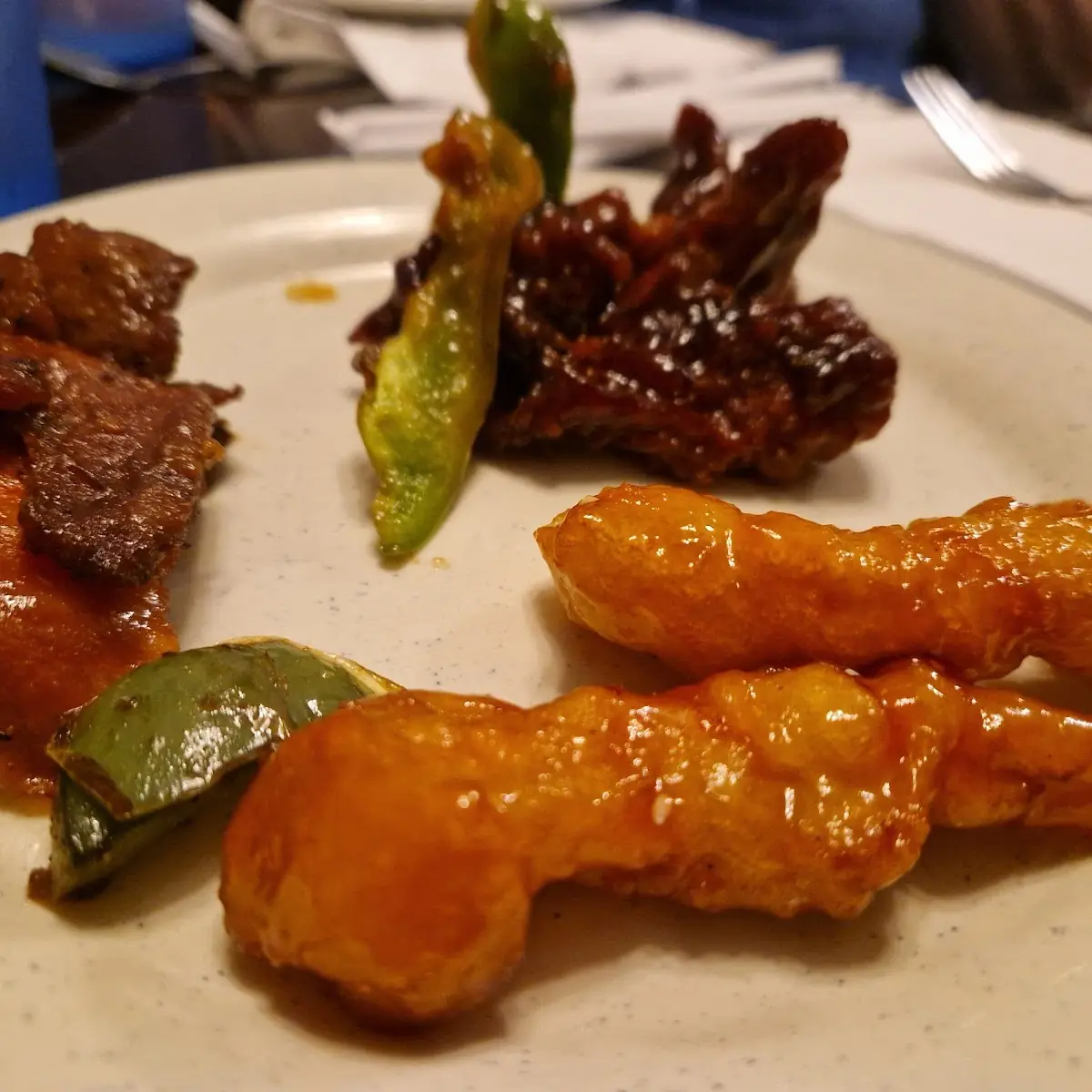 Honey Chicken and Pepper Steak