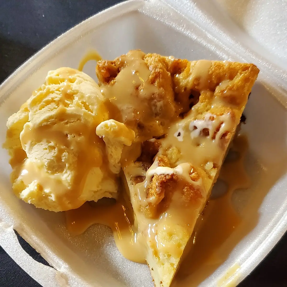 Bread Pudding and Vanilla Ice Cream
