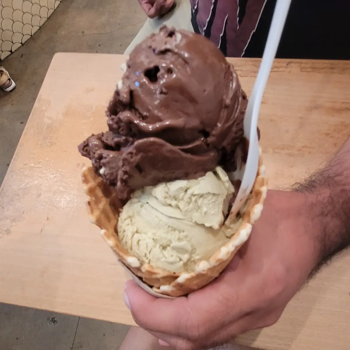 Dark Chocolate Pumpkin Pie Vegan and a Sicilain Pastachio Non Vegan