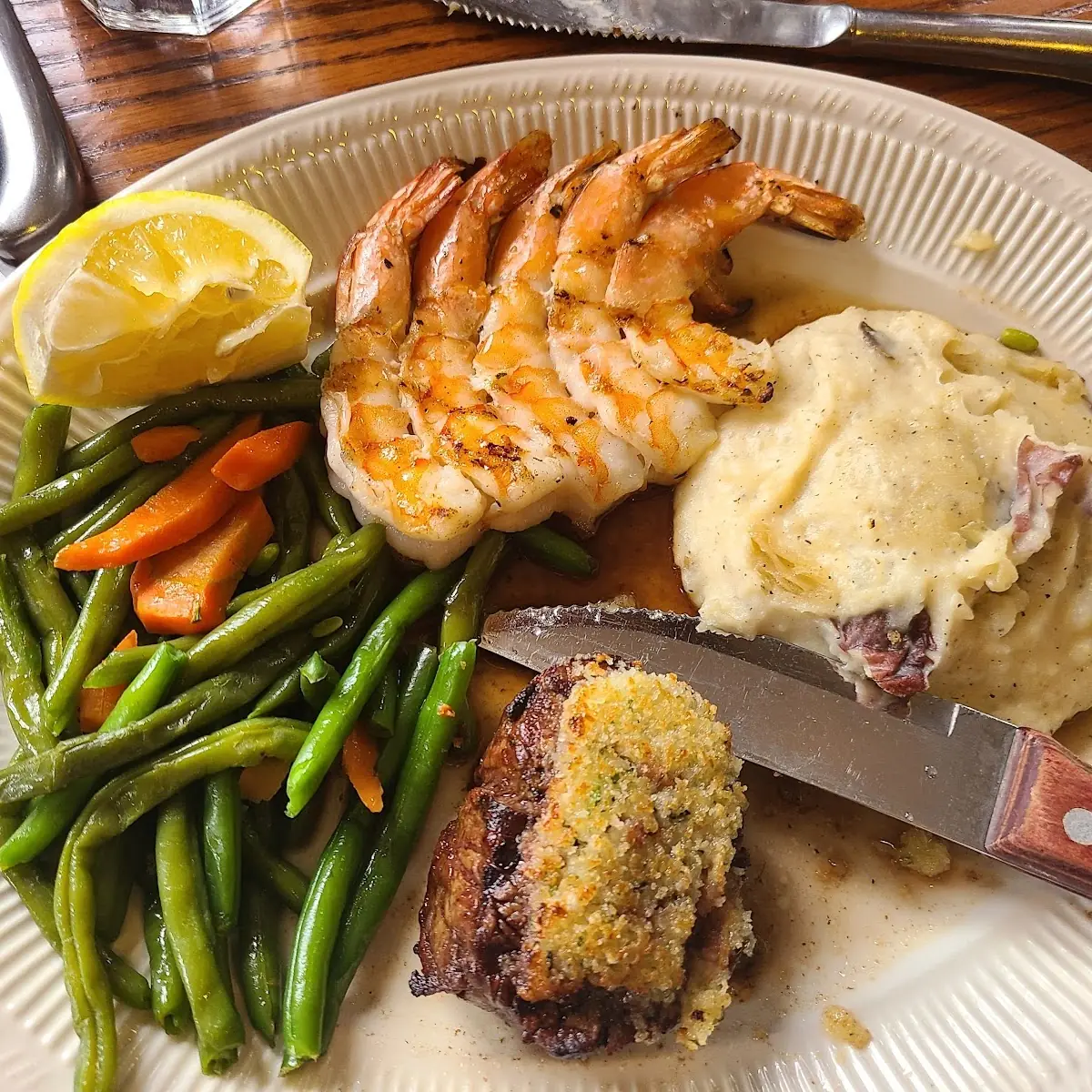 4oz Filet with Grilled Shrimp