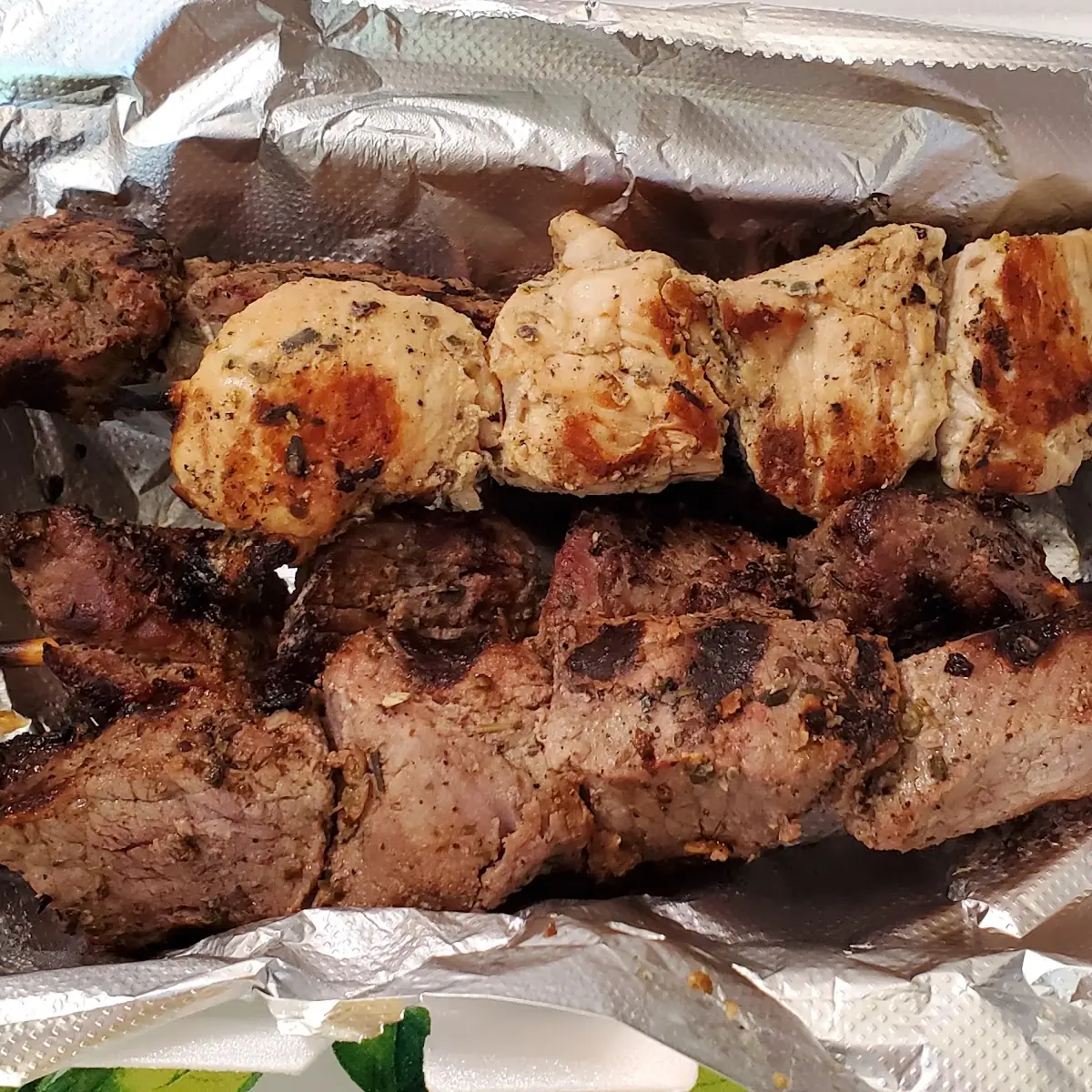 Beef and Chicken Skewers