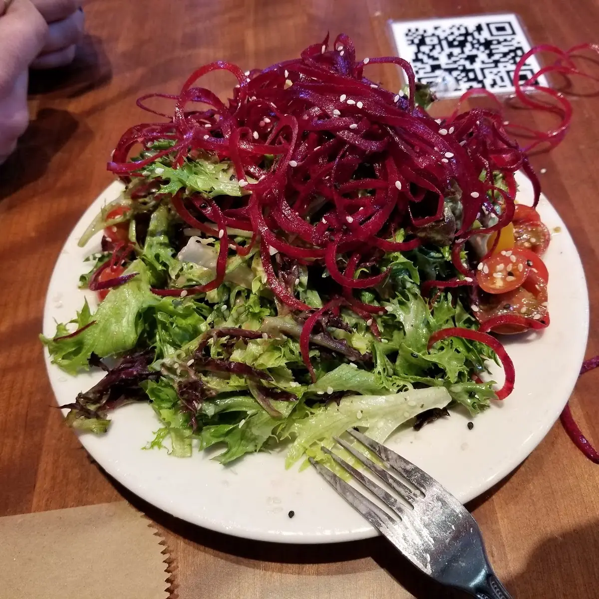 Fresh Beet and Greens Salad