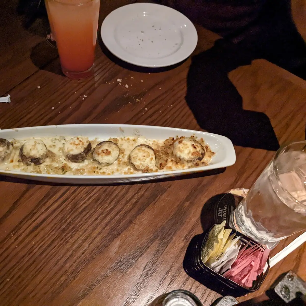 White Cheddar Stuffed Mushrooms