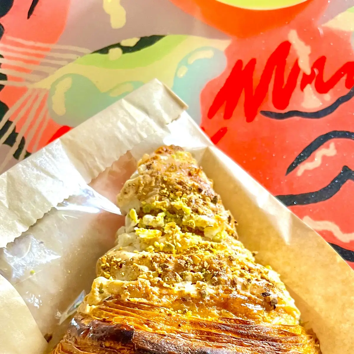 Pistachio Cream Filled Croissant