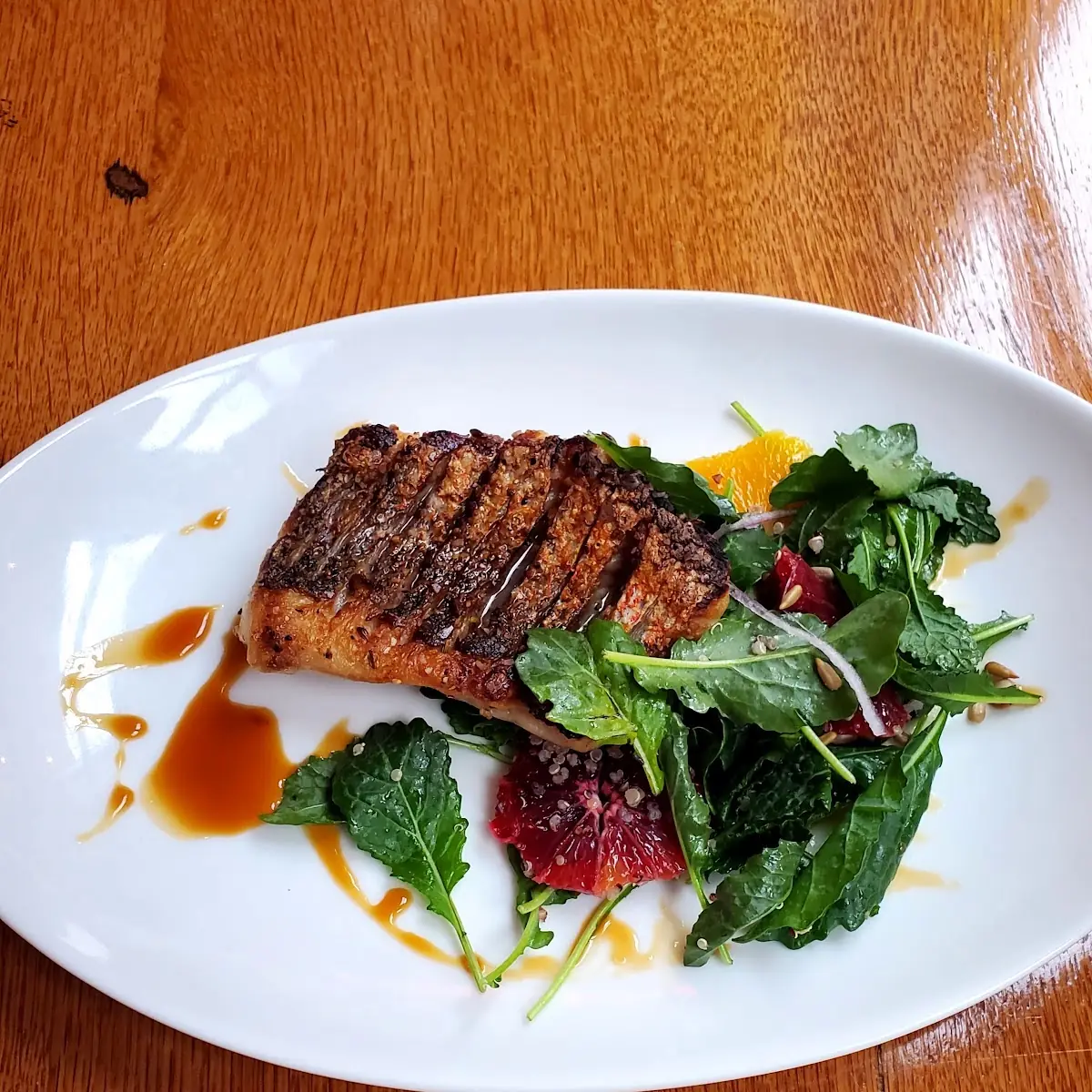 Snapper with Baby Kale Citrus Salad