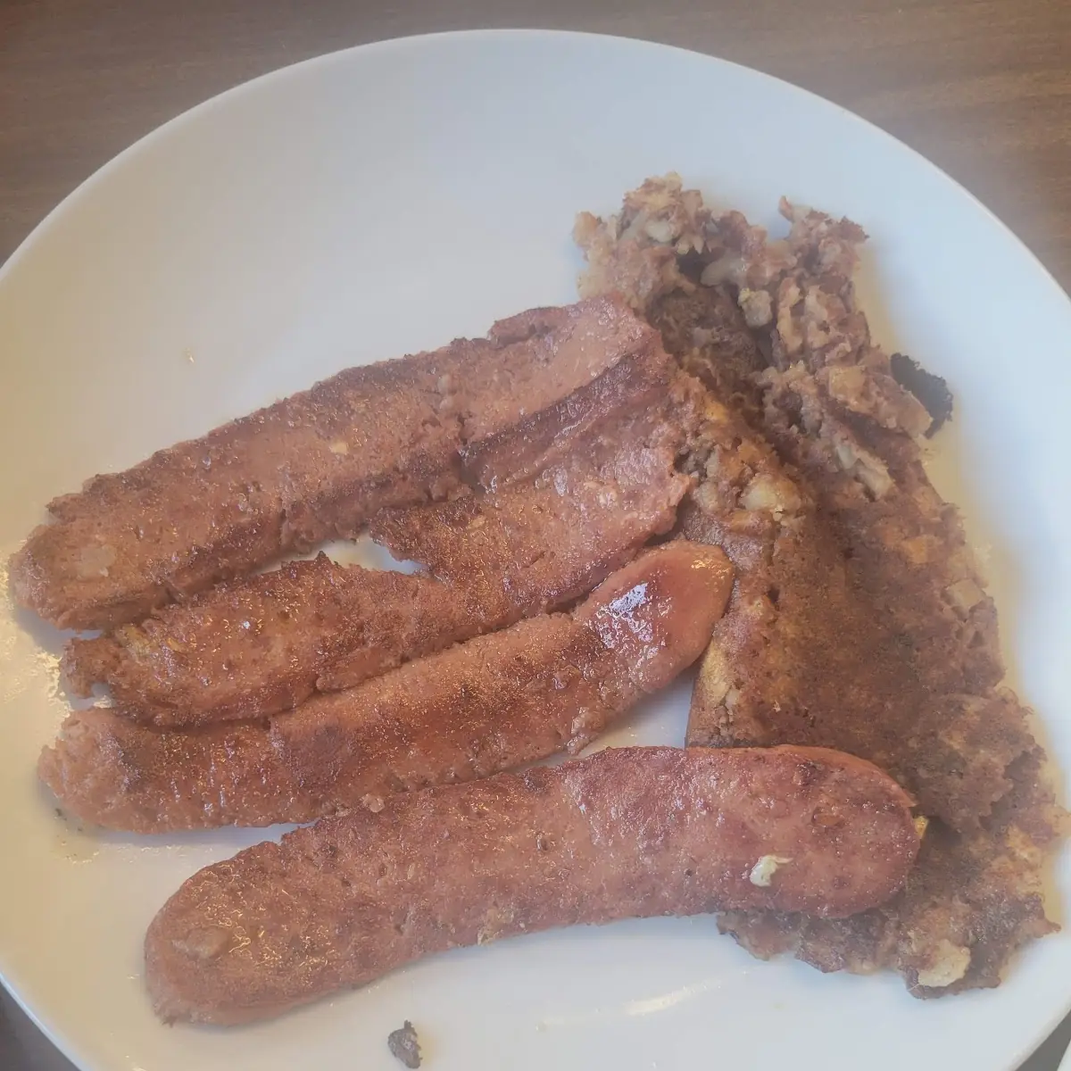 Corned Beef Hash and Beef Sausage