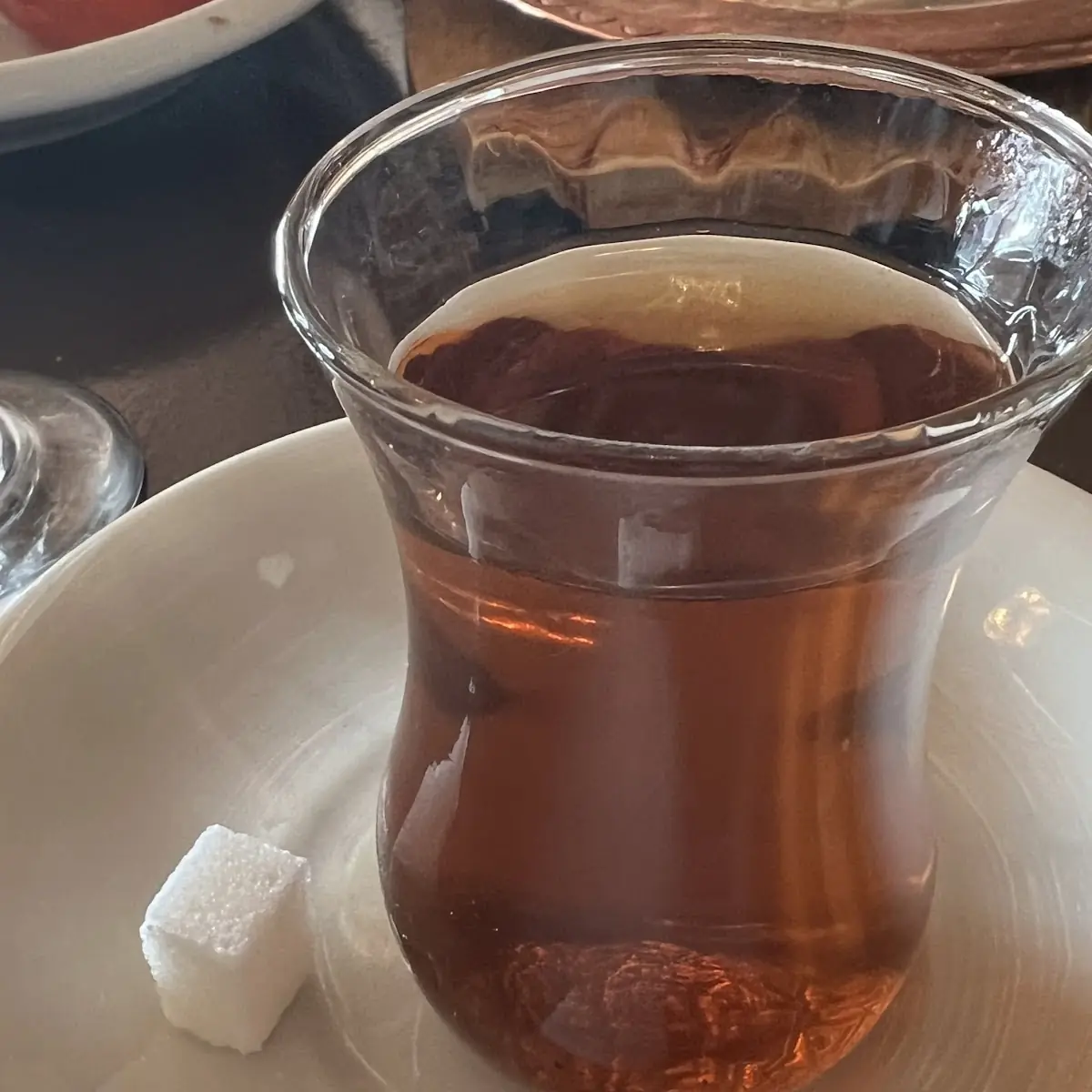 Turkish Tea with Sugar Cubes