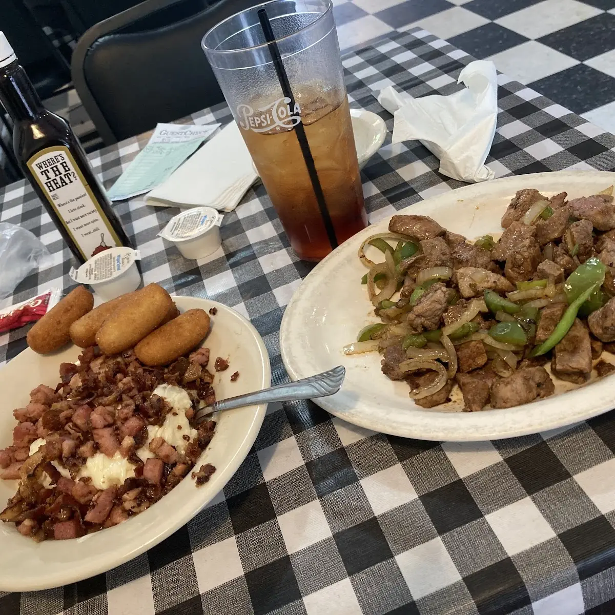 Beef Tips with Loaded Mashed Potatoes