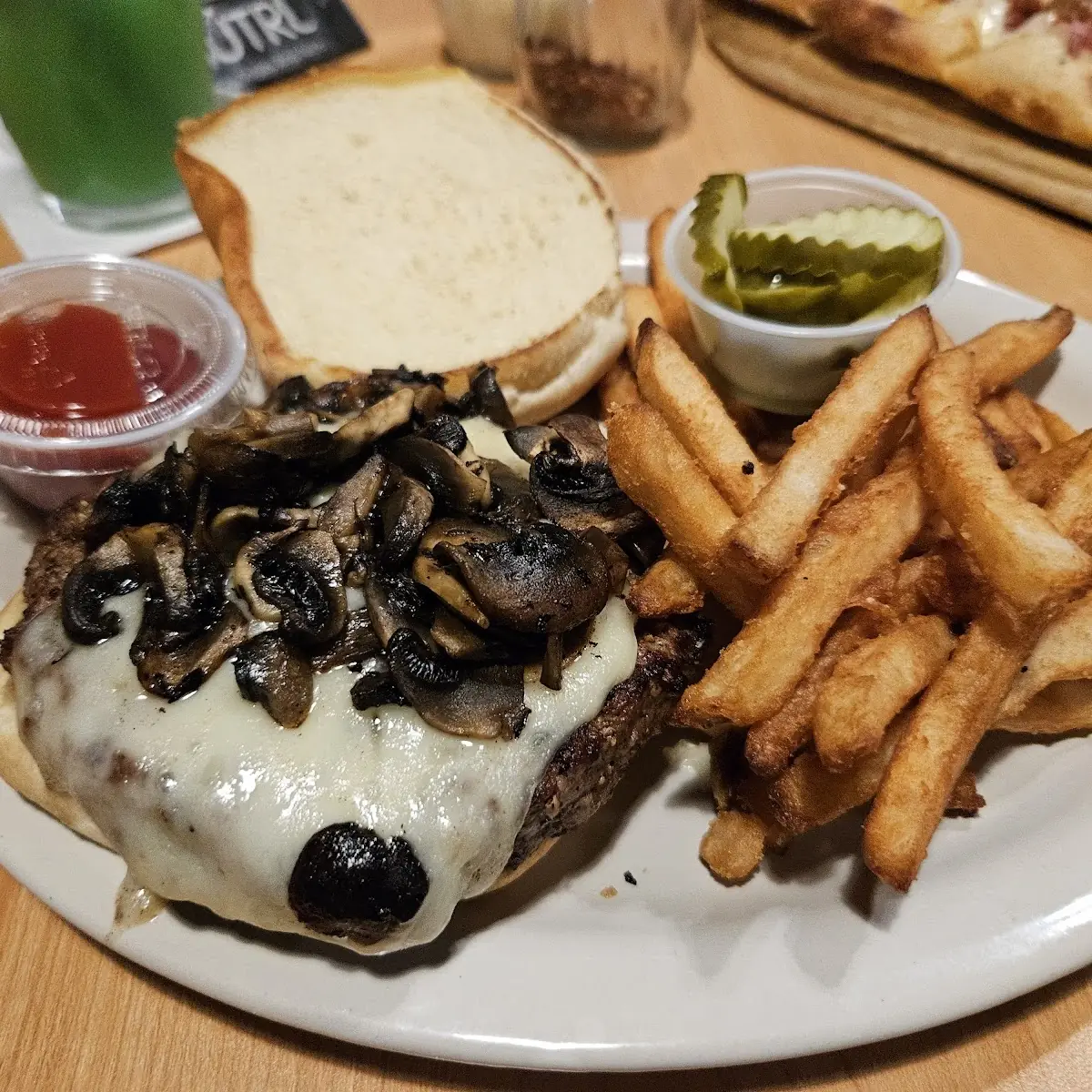 Mushroom Swiss Burger