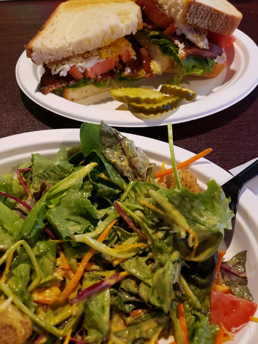 blt with Egg & Side Salad with Honey Mustard Dressing