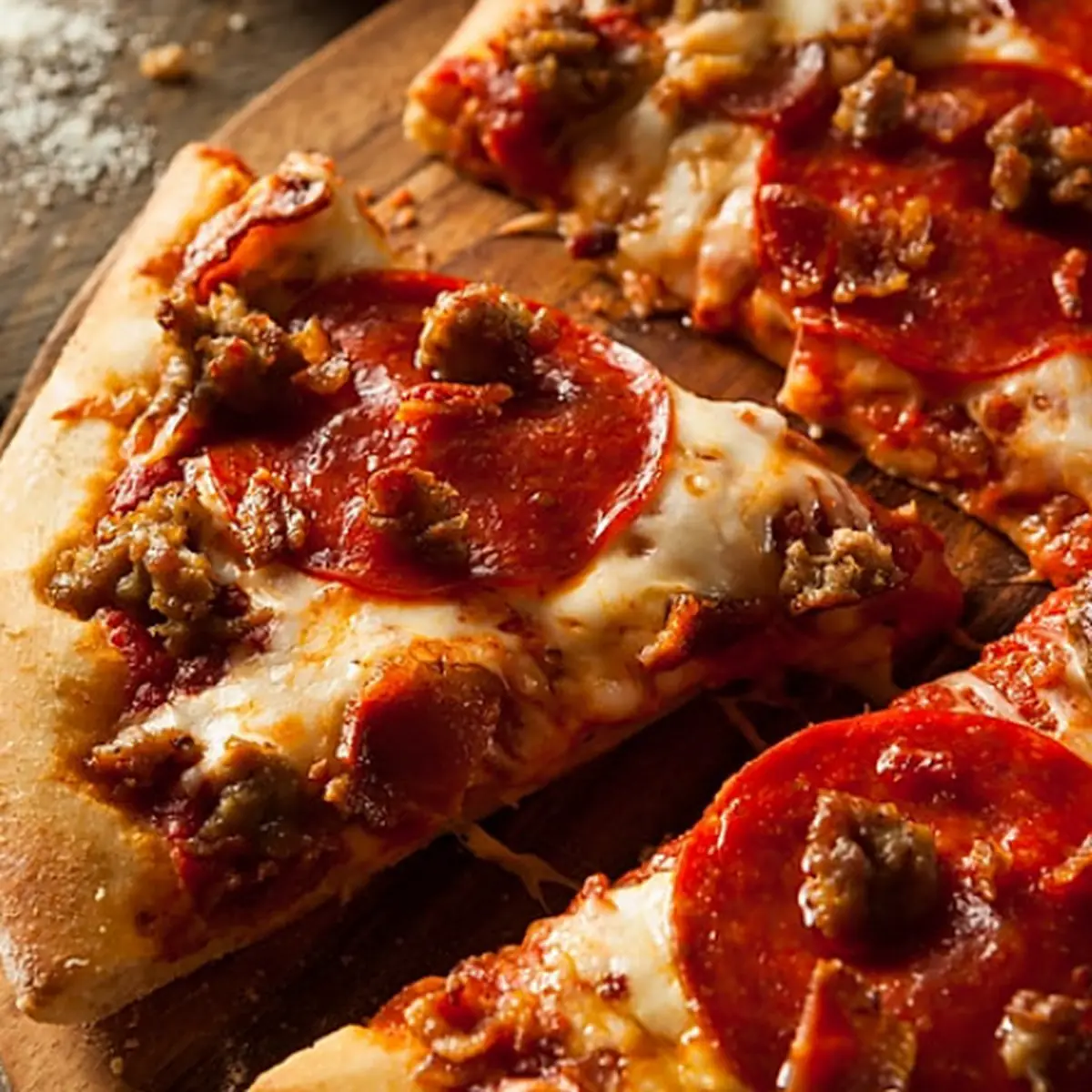Pepperoni and Sausage Pizza