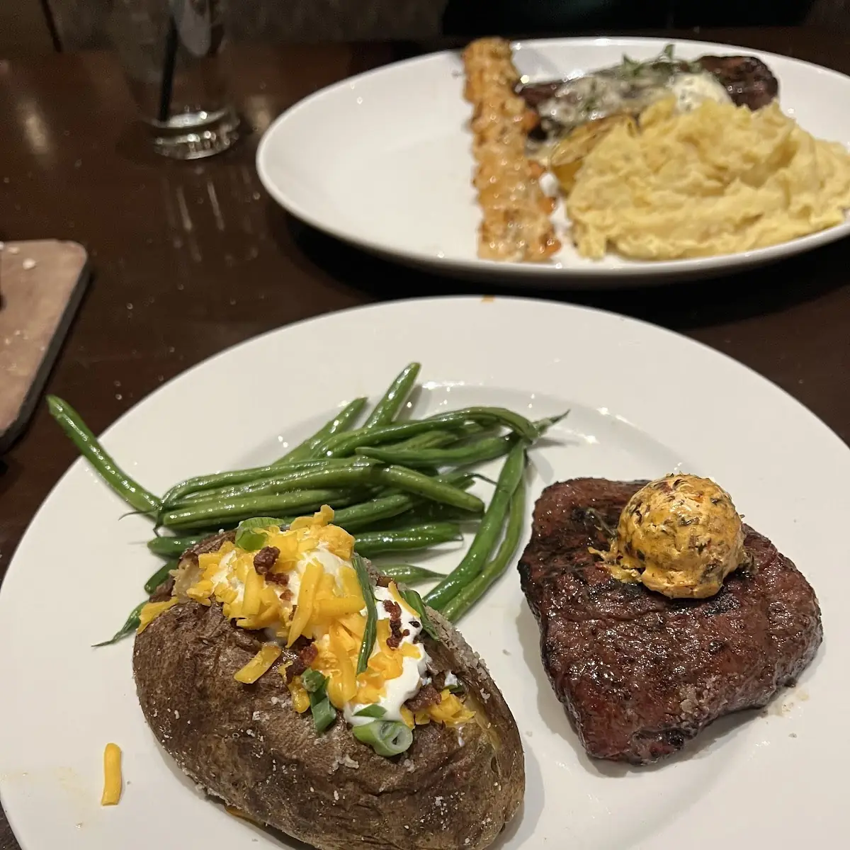 Filet Mignon and Lobster Tail with Parmesan Mashed Potatoes