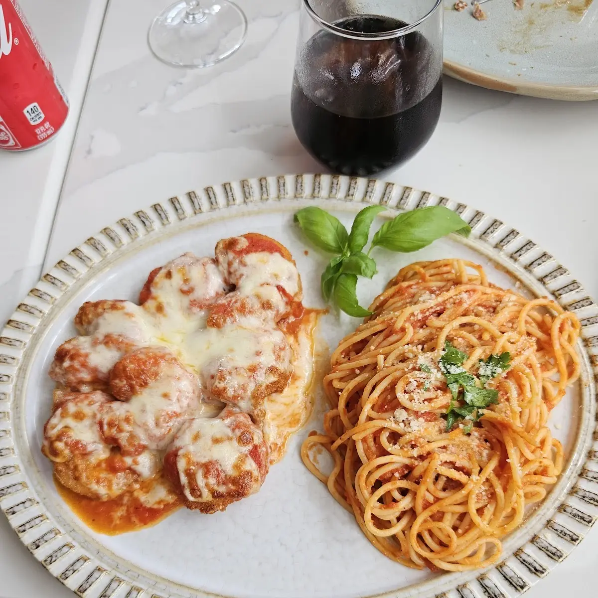 Spaghetti Meatballs Parmigiana