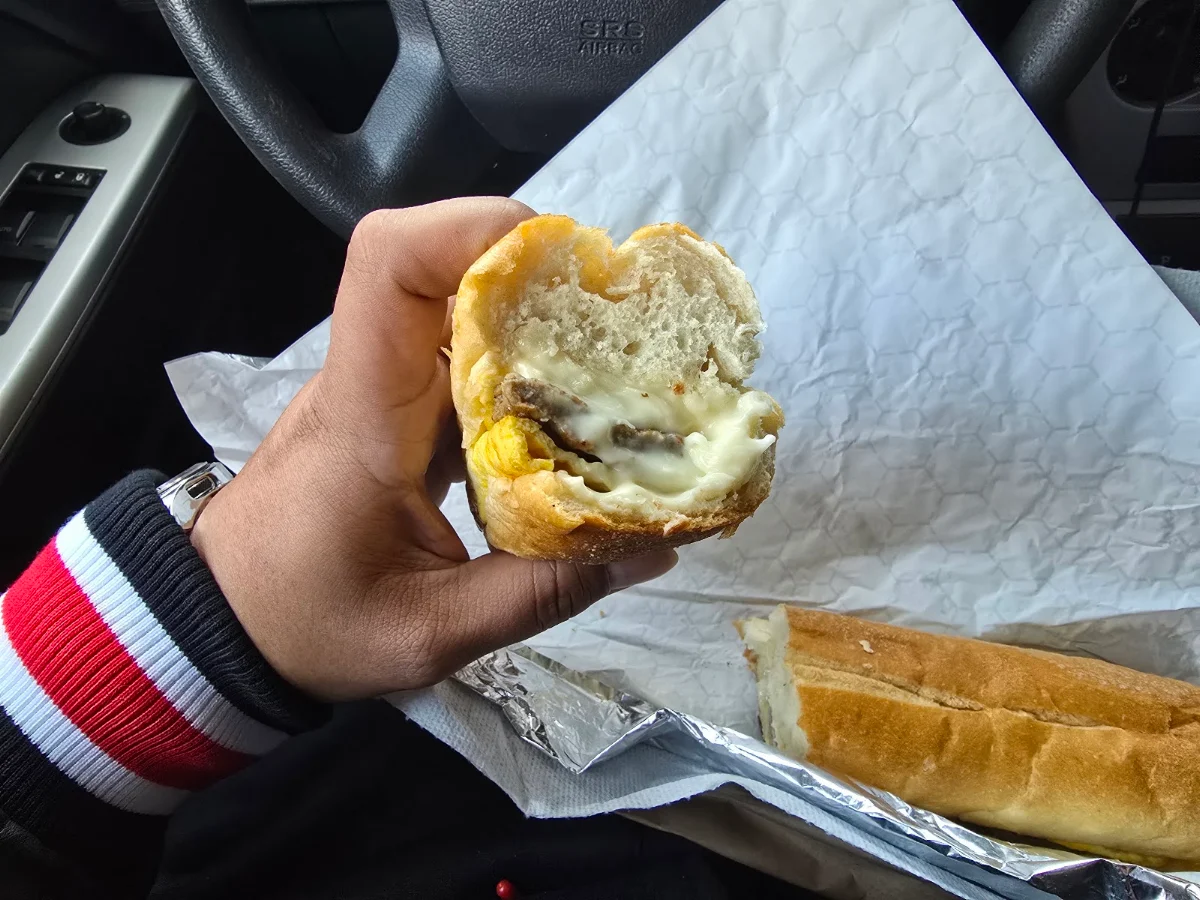 Sausage Egg and Cheese on a Long Roll