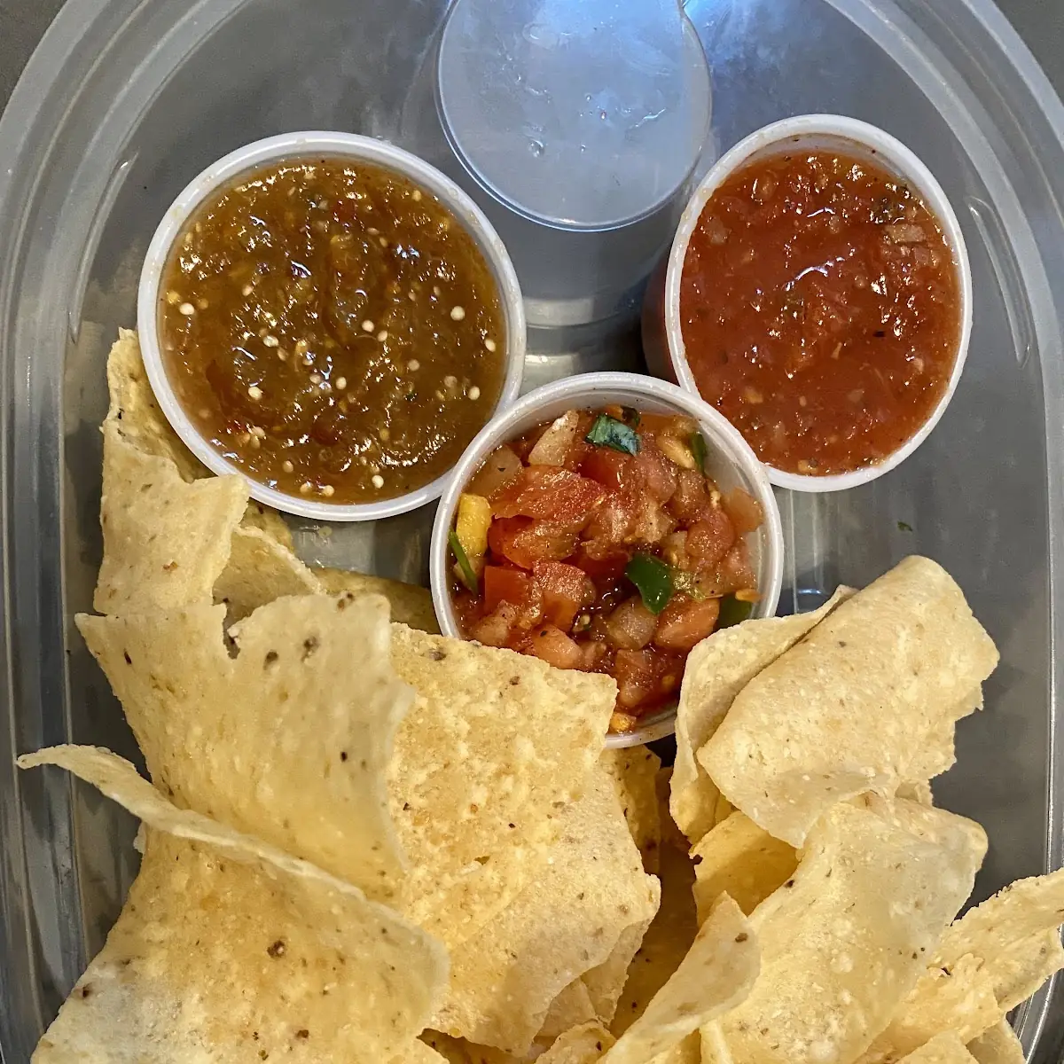 Chips and Salsa with Hot and Mild Sauce