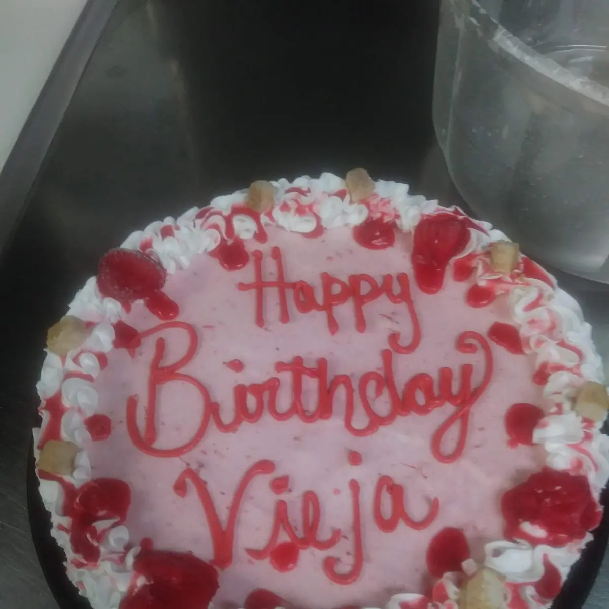 Strawberry Cheesecake Ice Cream Cake