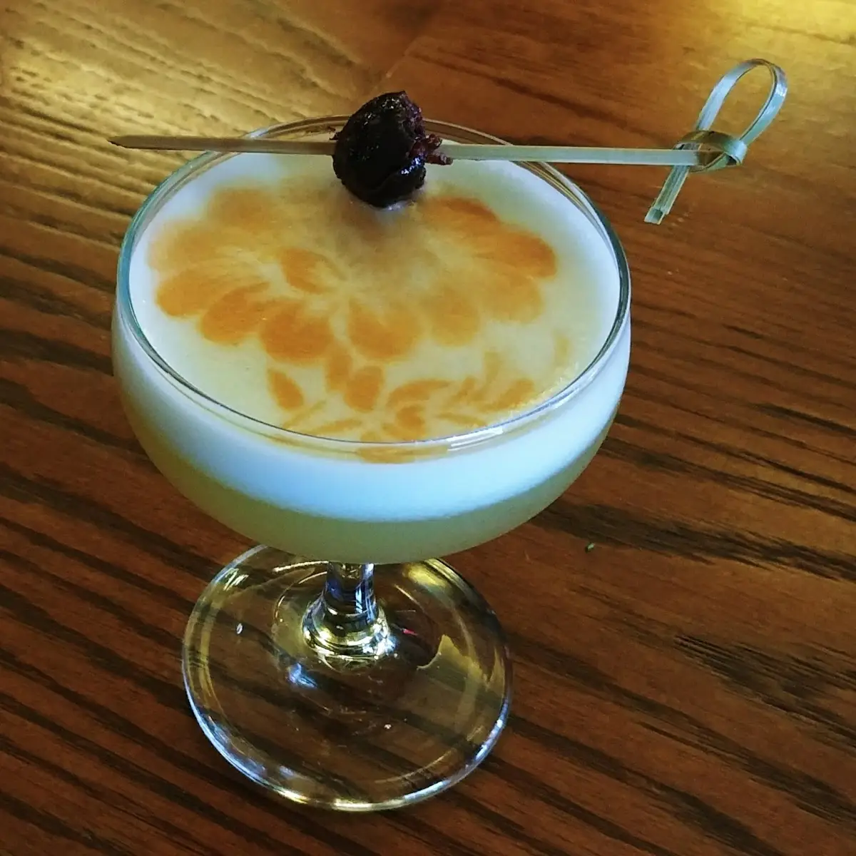 A Whiskey Sour with Fresh Egg White